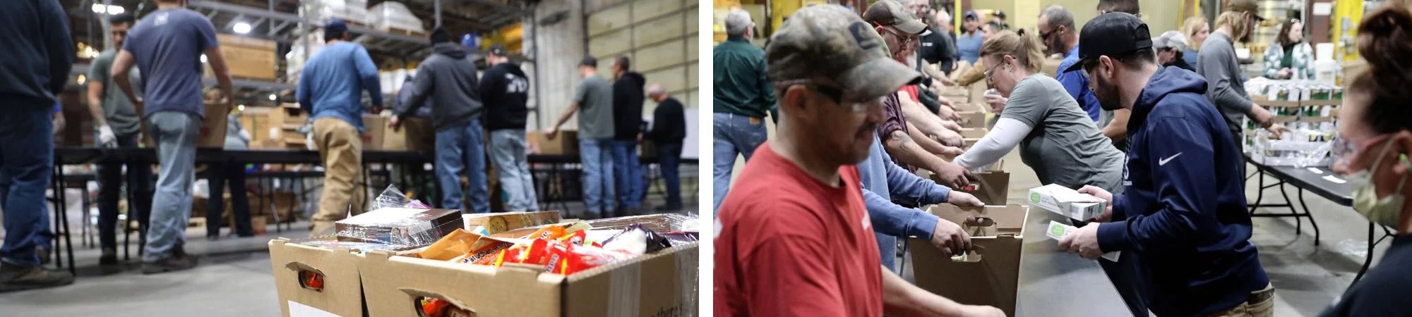 HOLIDAY CHEER AGI packs food baskets for families Heartland United Way
